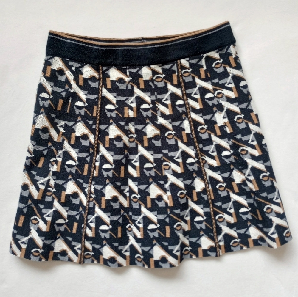 Topshop▪️Geometric Knit Skater Skirt